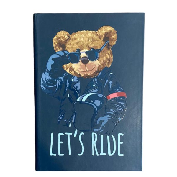 Let's Ride Mottolu Ayıcık Temalı Çizgisiz Defter Zamansız Ajanda