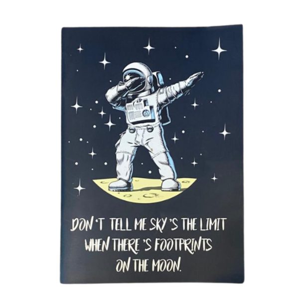 Astronot Temalı Çizgili Defter Zamansız Ajanda