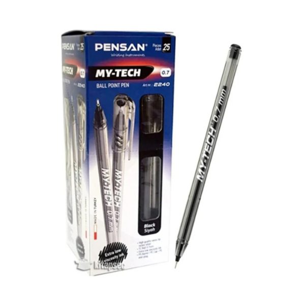Tükenmez Kalem My-Tech 0.7 MM Uç Siyah 2240 25'li