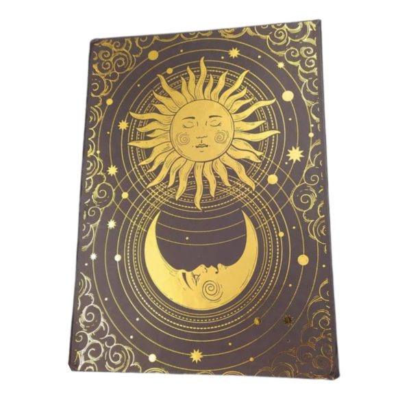 Tarot Güneş ve Ay Temalı Planner Karton Kapak Defter Zamansız Ajanda