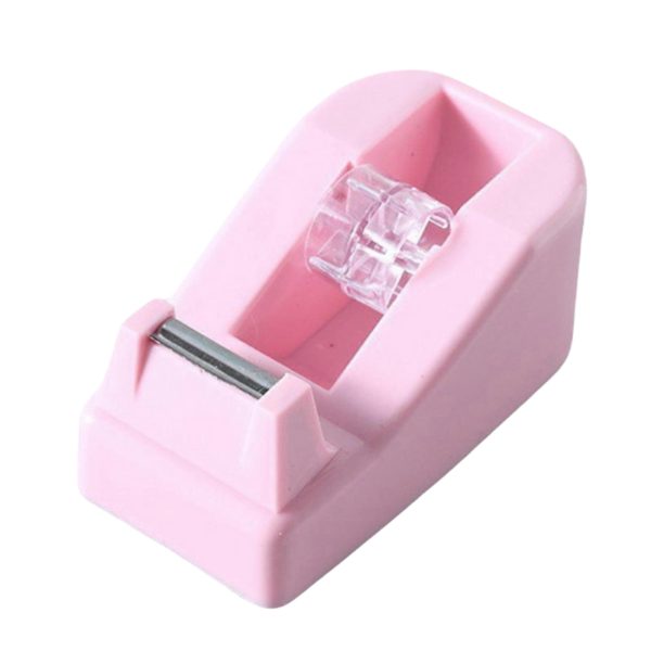 Mini Yapışkan Bant Rulo Kesme Aleti, Doldurulabilir 18x20 mm Ev Okul Ofisi için Sarma Bandı Pembe