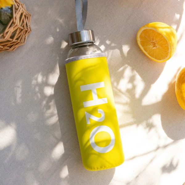 H2o Peluş Kılıflı Cam Matara - Mix