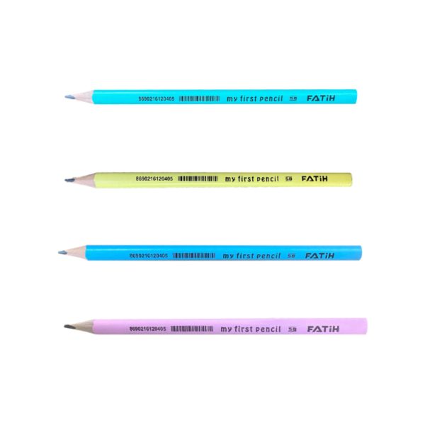 Kurşun Kalem Jumbo Üçgen Başlangıç Kalemi 4'lü Set Pembe, Sarı, Yeşil, Mavi