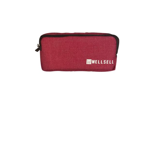 Wellsell Kalem Kutu Bordo Kalem Çantası