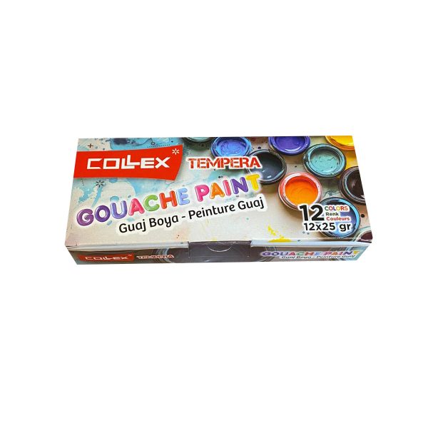 Collex Guaj Boya 12 Renk Karton Kutuda 25 ml 6228