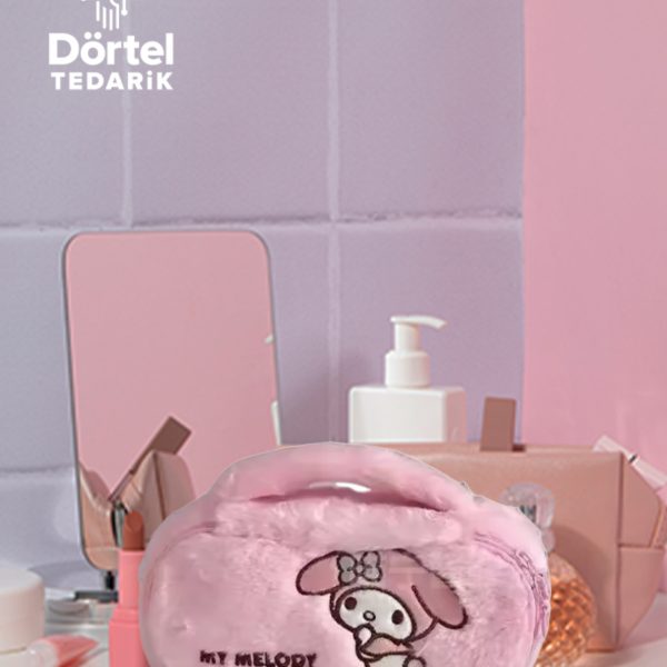 Sanrio Kuromi My Melody Kalem Kutu Pembe Makyaj Çantası