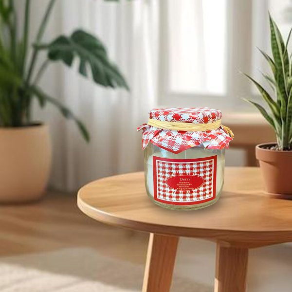 Vakumlu Kapaklı Kokulu Dekoratif Cam Kavanoz Mum