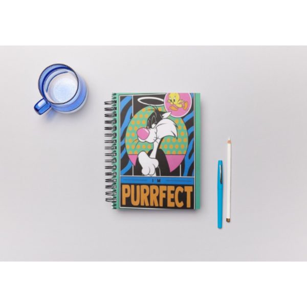 Spiralli Defter Looney Tunes Im Perrfect Yeşil Çizgili Defter 80 YP 17x24 DFT-388630
