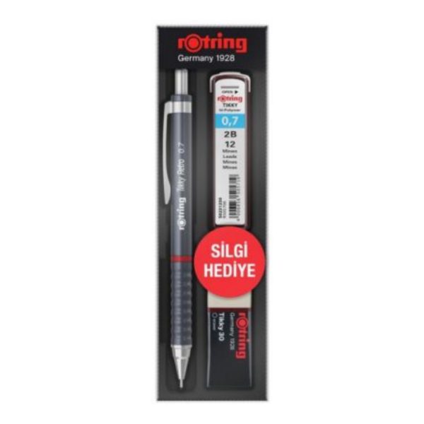 Okul Seti Versatil+Min Silgi Hediyeli Tikky Retro 0.7 Gri