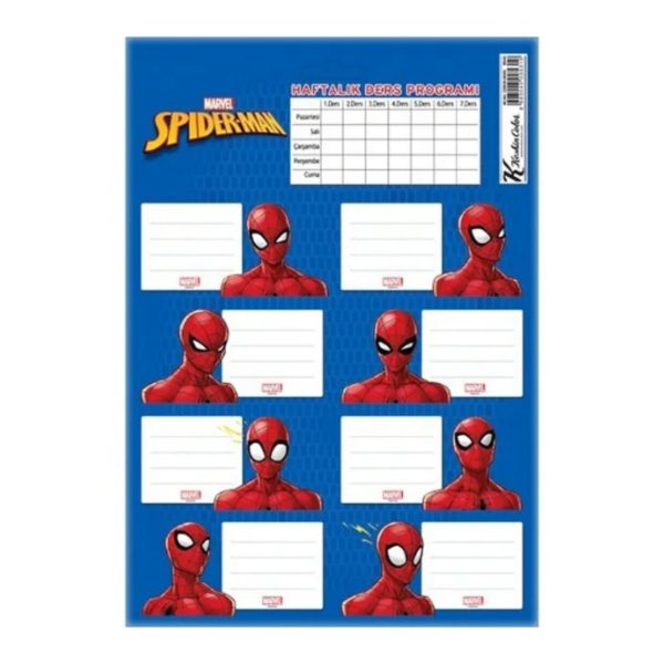 Keskin Color Okul Etiketi Spider Man Ders Programlı 3 LÜ 220130-6