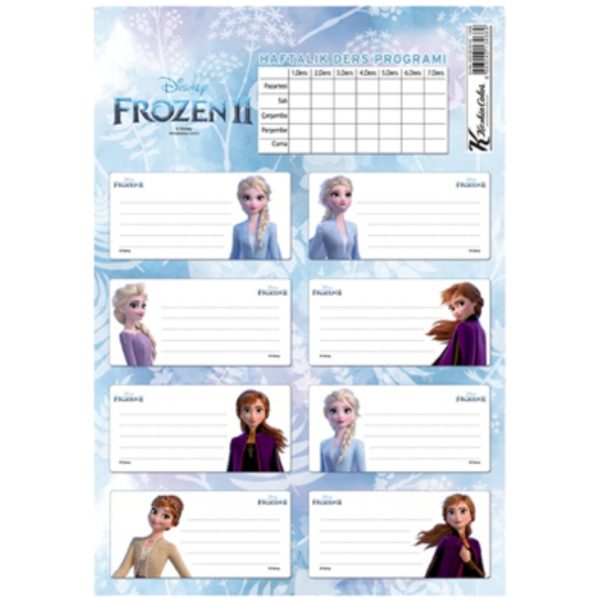 Keskin Color Okul Etiketi Ders Programlı Frozen Iı 3 LÜ 220130-92