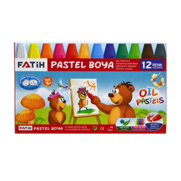 Pastel Boya Ilkokul Ortaokula Çocuk Dostu 12 Farklı Canlı Renk