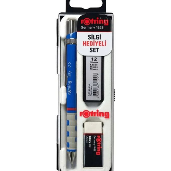 Tikky Versatil Lacivert Uçlu Kalem 0.5 mm 3 Lü Okul Seti Silgi Hediye
