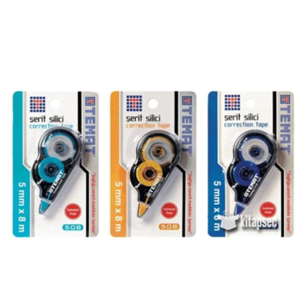 Şerit Silici 5 Mm X 8 Mt 508 202740 Sarı Mavi Yeşil 3'Lü Set