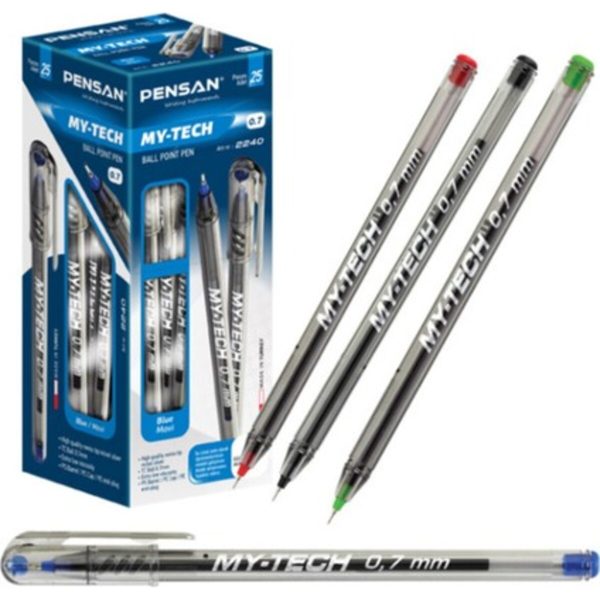 Tükenmez Kalem My-Tech 0.7 mm Iğne Uç Mavi 2240 25'li