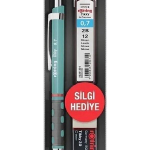 Tikky Versatil Deniz Mavi Uçlu Kalem 3 Lü Okul Seti Silgi Hediye